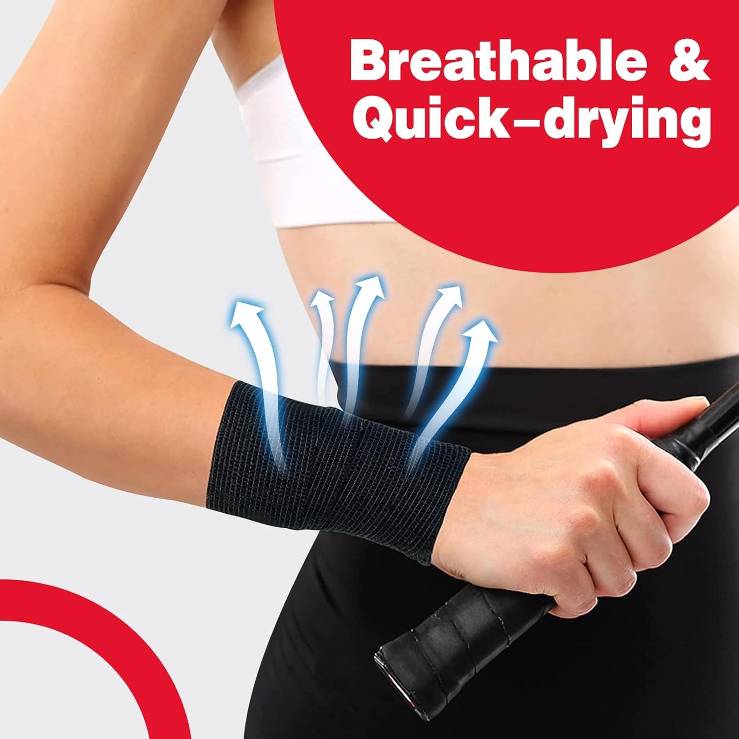 AZEN 40 Pack Self Adhesive Bandage Wrap Black, 2" X 5 Yards Black Athletic Tape, Vet Wrap, Tattoo Grip Tape Wrap，Ankle Tape, Cohesive Bandage Wrap