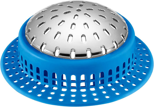 Shower Drain Hair Catcher, Shower Drain Cover, Bathtub Drain Hair Catcher for Pop-Up & Regular Drains