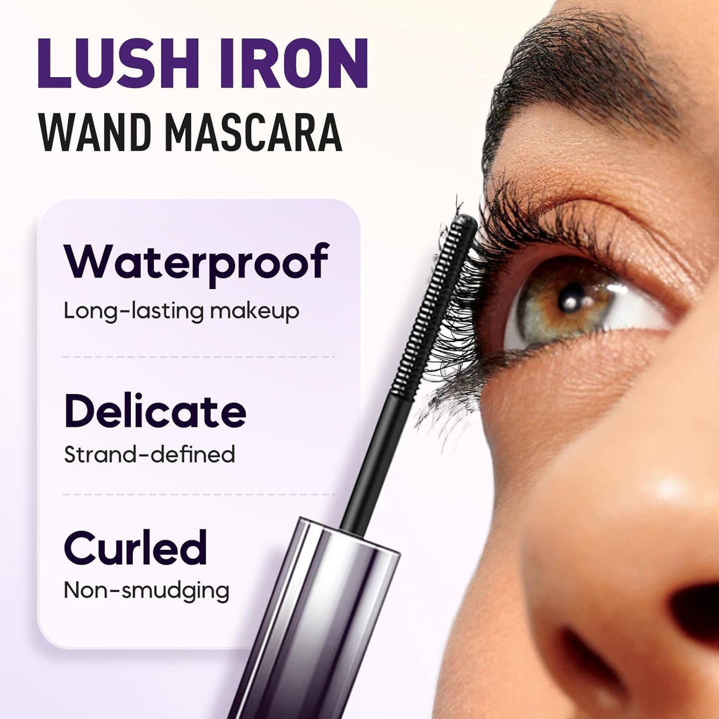 Iron Wand Mascara, 2025 New Metal Wand Mascara Volume and Length Waterproof, Long-Lasting 3D Curling Eyelash Lash Extensions Iron Mascaras (Black+Brown)