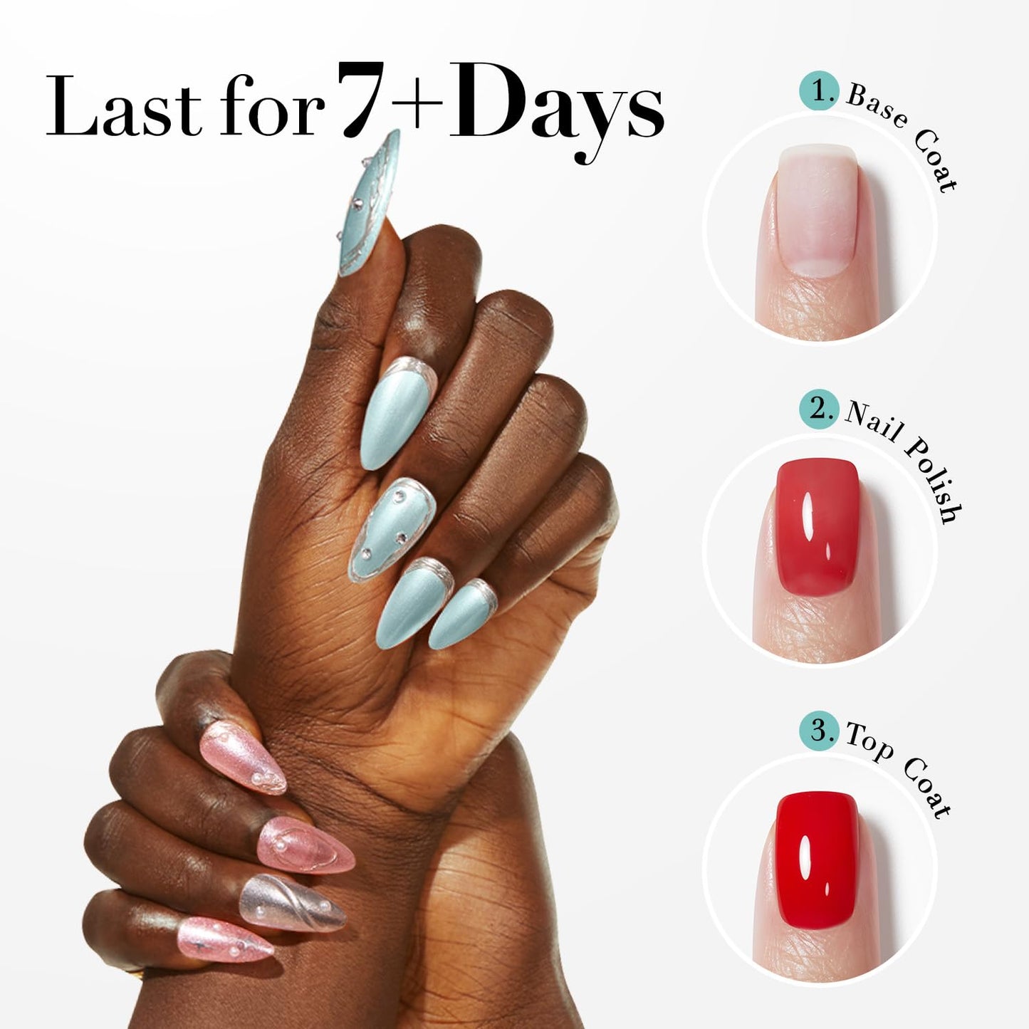 AZUREBEAUTY Nail Polish Shimmery Blue-Green Summer Nail Polish Quick Dry Natural Infinite Shine Nail Lacquer Fingernail Polish Strengthening Treatment Kit Salon-Quality for Women 10ml