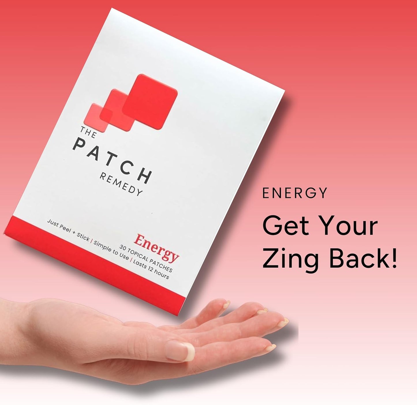 Energy Patch | Guarana, Taurine, Glucuronolactone, Green Tea, B Vitamins | 30 Patches