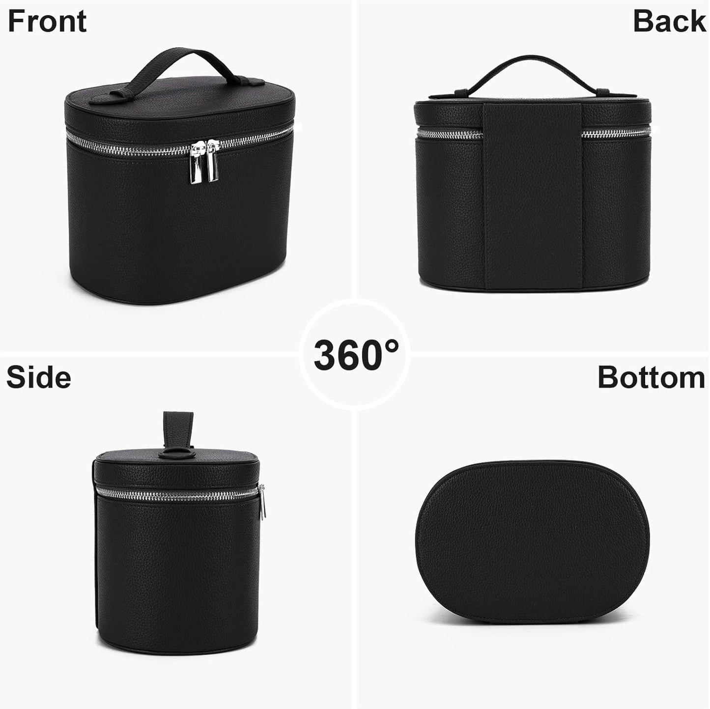 YFGBCX Makeup Bag Vanity Case with Removable Divider Travel Toiletry Bag Portable Cosmetic Bag Makeup Organizer Case