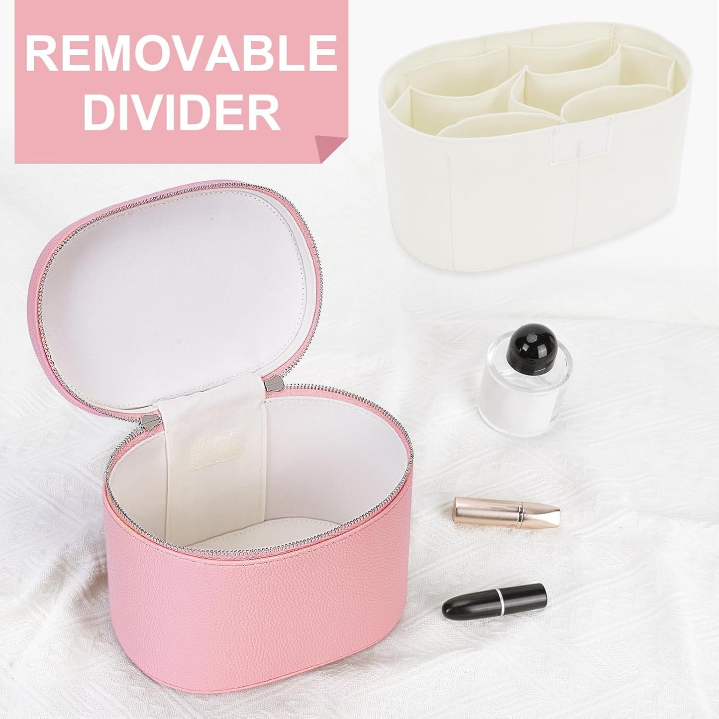 YFGBCX Makeup Bag Vanity Case with Removable Divider Travel Toiletry Bag Portable Cosmetic Bag Makeup Organizer Case