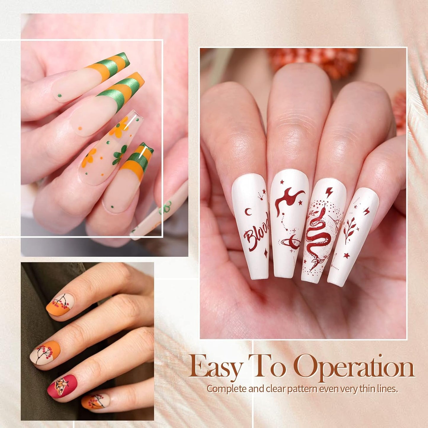 BORN PRETTY Stamping Nail Polish 12Colors Fall Winter Stamping Polish Set for Stamp Nails