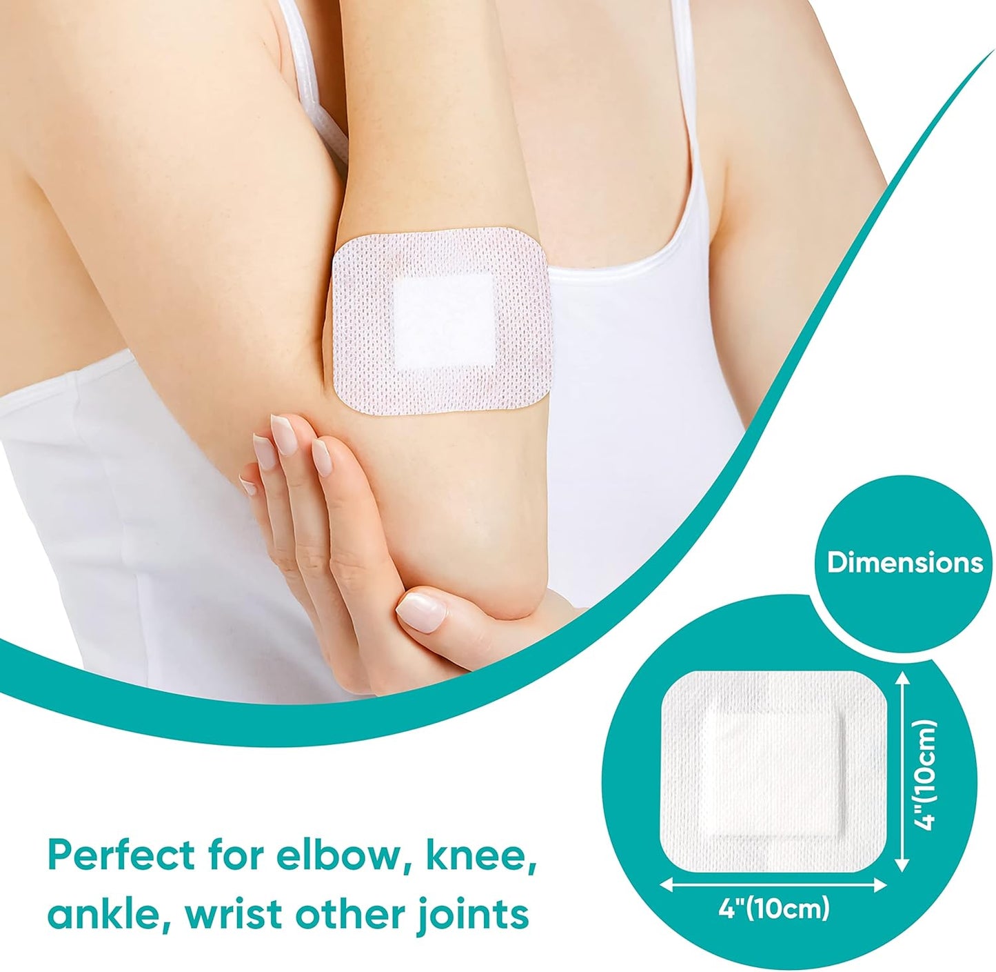 General Medi Sterile Island Dressing Bordered Gauze – 50 Count, 4" x 4" Gauze Pads, Wound Care Pad with Adhesive Border - Sterile, Soft & Highly Absorbent Medical Grade Dressing Pad