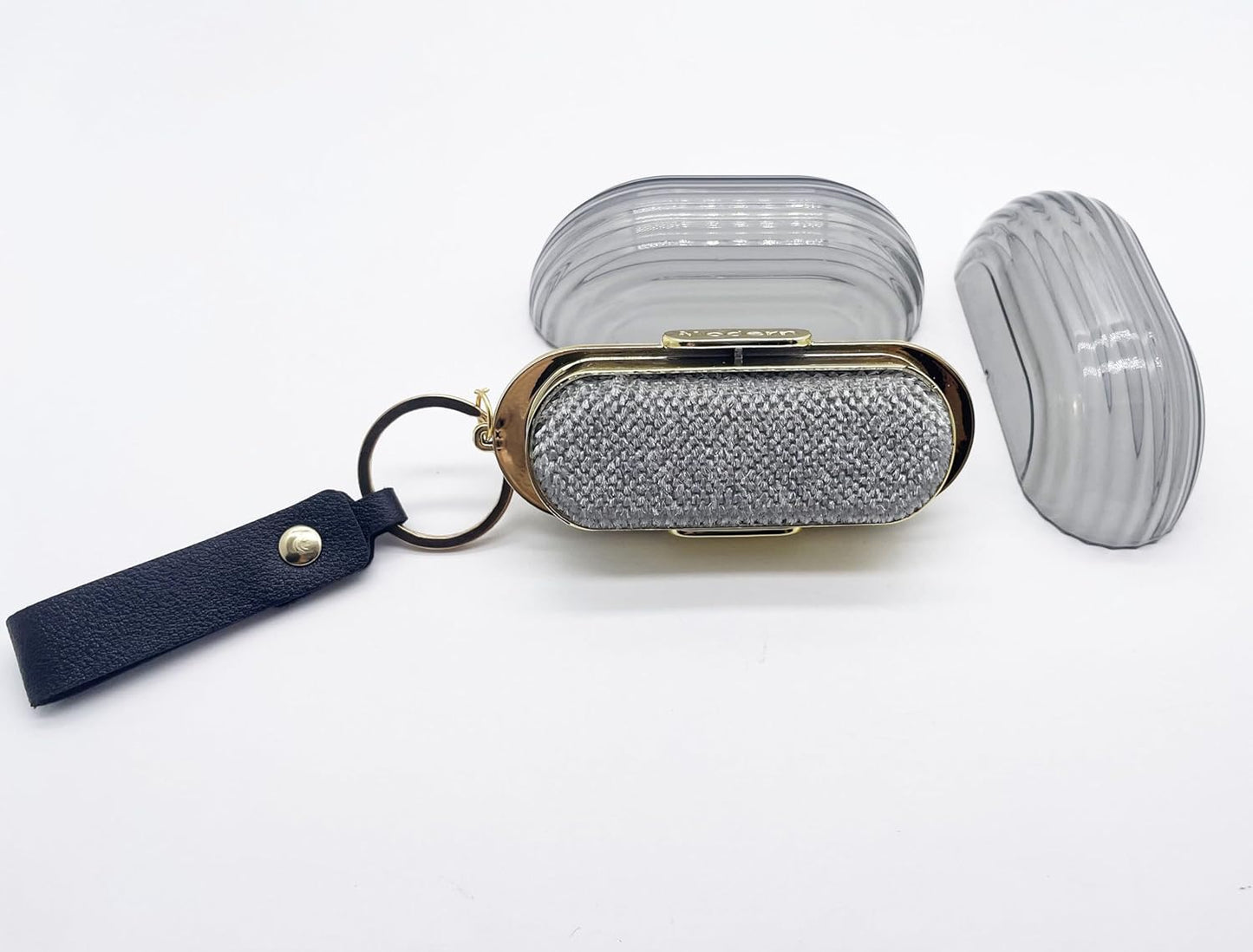 Handy Double-Sided Travel Lint Roller with Hand Strap, 7-Fill Luxury Clothing Bag Dust Fluff Adhesive Reusable Mini Extra Adhesive Dog Cat Pet Adhesive, Small Pocket Reusable Lint (Gray)