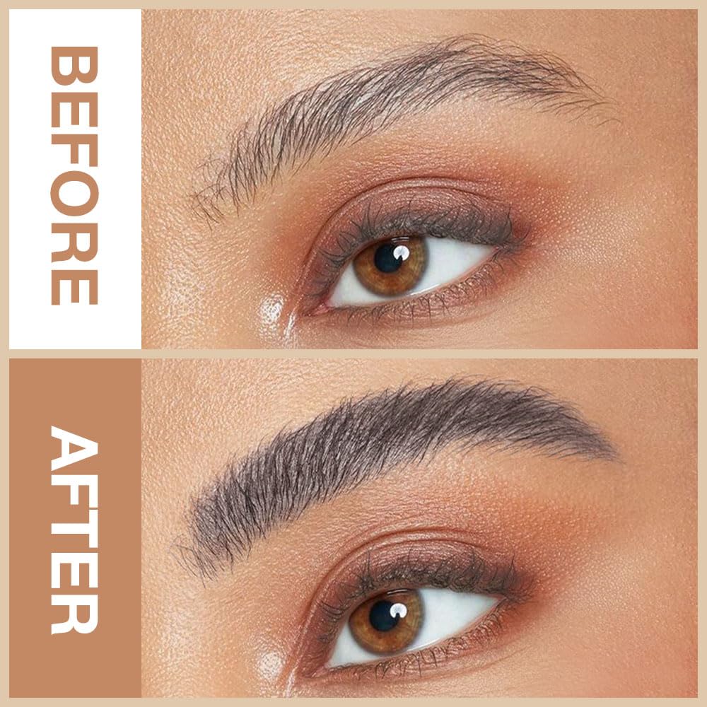 Retractable Eyebrow Pencils for Women, Waterproof Ash Gray Eye Brow Pen Brow Brush for Eye Makeup, Dual-Sided Soft Ultimate Definer Pencils, Fine Tip lapiz de cejas