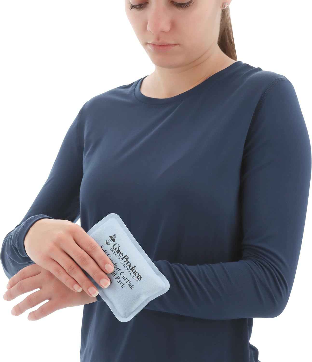 Core Products Soft Comfort CorPak – Reusable Hot & Cold Therapy Pack, Ice Pack for Injuries, No-Frost Compress for Muscle, Back & Joint Pain Relief – 3" x 5", Made in USA