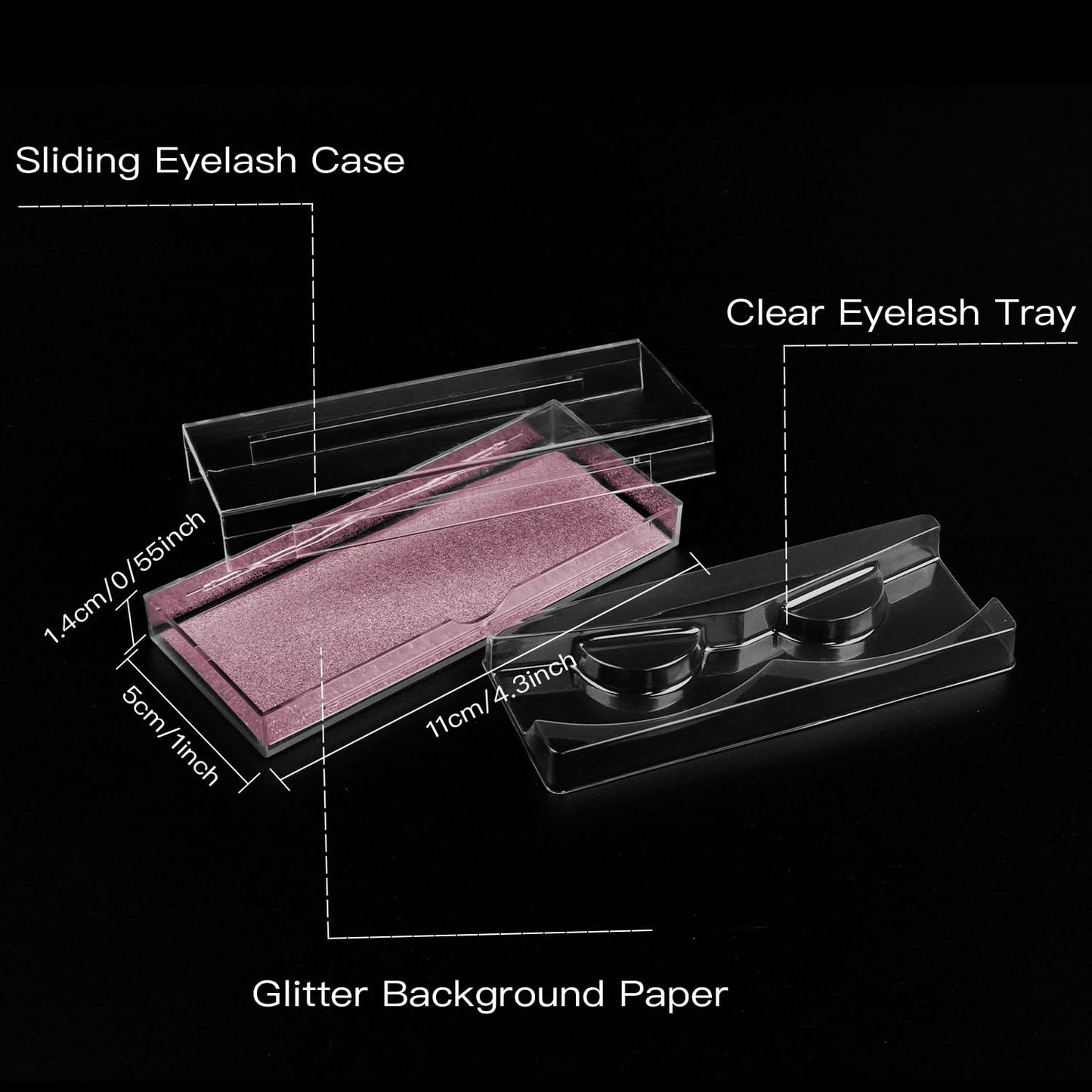 Rocutus Empty Lash Boxes for False Eyelashes - 30 Pack Lash Cases, Customizable Eyelash Packaging, Bulk Lash Storage Containers, Lash Box Packaging, Premium Display & Protection (Pink)