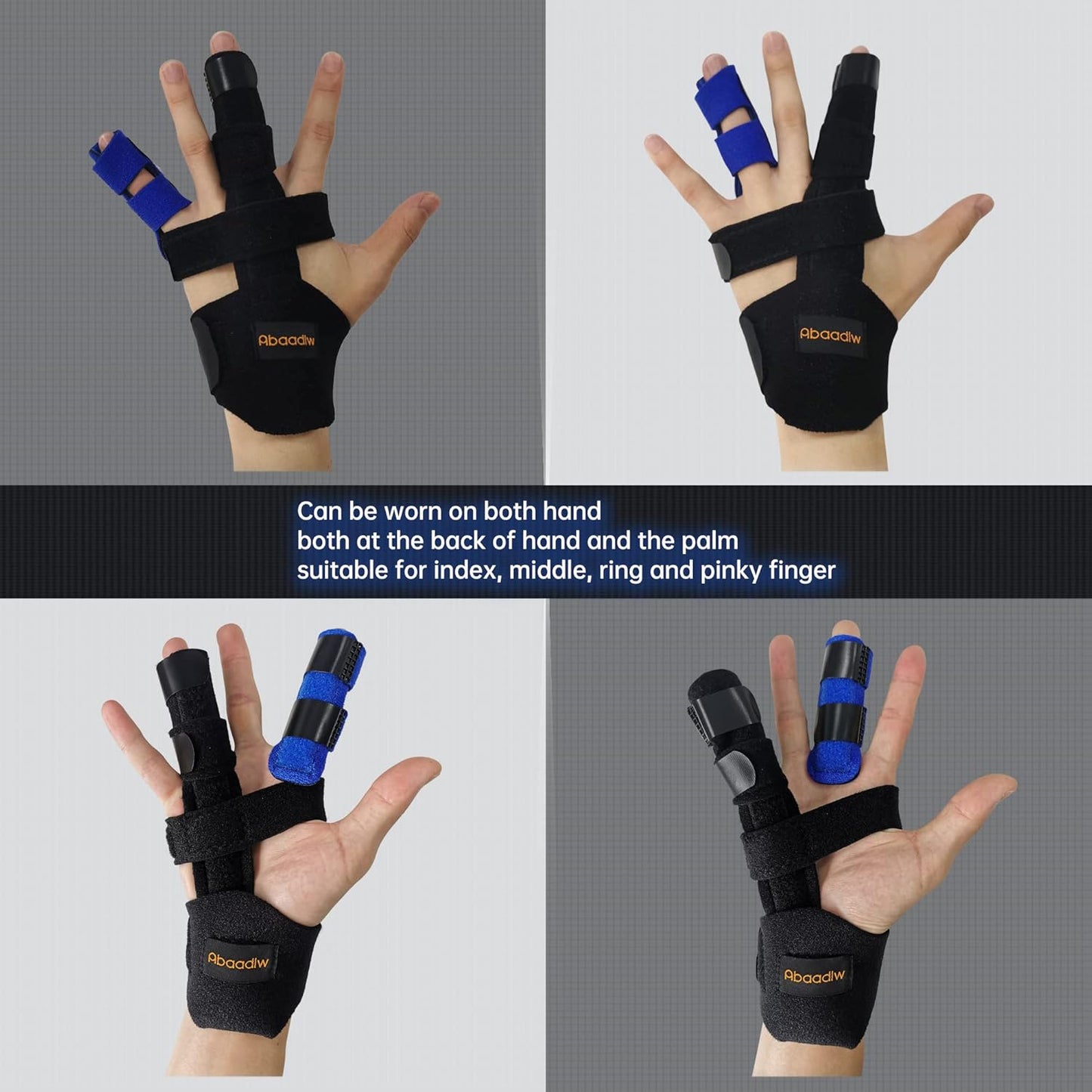 Trigger Finger Splint 2 Pcs, Adjustable Index Finger Splint, Finger Splint Middle Finger, Ring Finger Splint, Pinky Finger Splint,Hand Brace