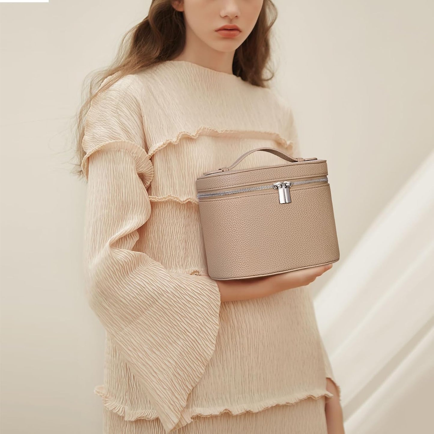 YFGBCX Makeup Bag Vanity Case with Removable Divider Travel Toiletry Bag Portable Cosmetic Bag Makeup Organizer Case