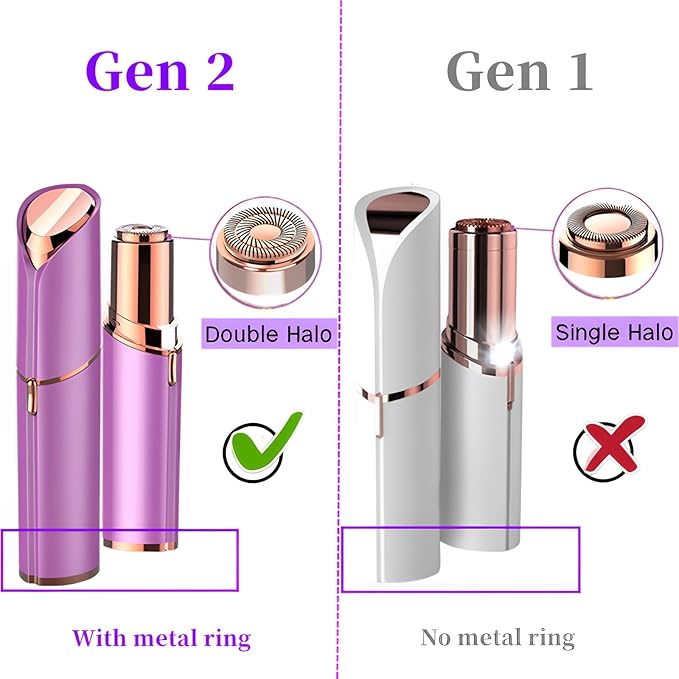 Facial Hair Remover Replacement Heads for Flawless Replacement Heads Gen 2 Suitable for Finishing Touch Flawless Facial Hair Removal Tool for Women,Double Halo Painless and Smooth As Seen On Tv,6 Pcs.