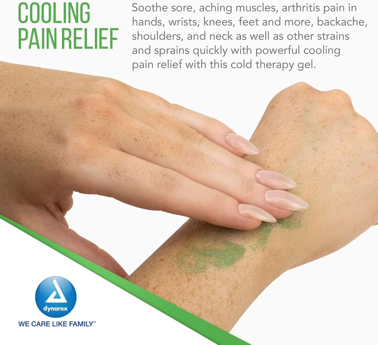 Dynarex X-Treme Freeze Relieving Cold Therapy Gel, Apply Directly to Skin, Green, Individual 3-ml Packet, 2 Boxes of 100 X-Treme Freeze Relieving Cold Therapy Gel 3-ml Packets