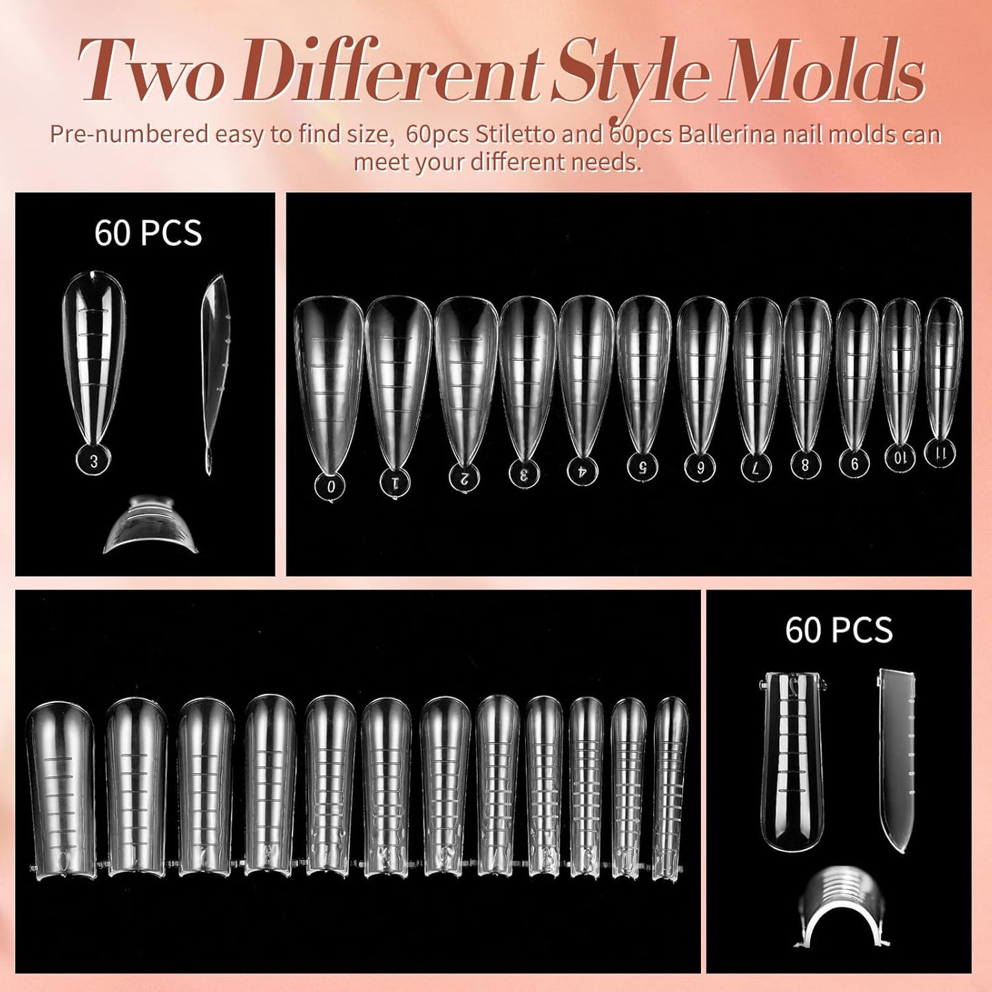 BORN PRETTY Poly Extension Gel Kit-12 Colors Extension Nail Gel Kit Nude Clear Jelly Pink All-In-1 Kit Builder Glue with Nail Lamp Base Top Coat Set Nail Forms French Manicure Ideal Gifts