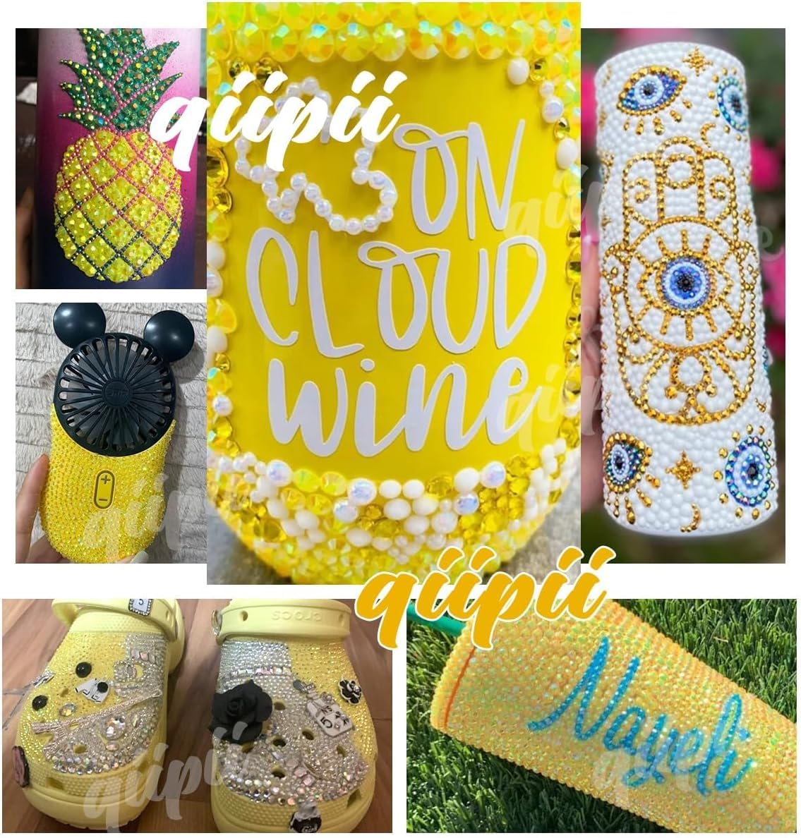 3mm 4mm 5mm 3 Boxes Pure Lemon Yellow Resin Rhinestones for Bedazzling Crafting Flatback Jelly Stones Bulk Diamonds Gems for Nails Face Eyes Makeup Tumblers Bottles DIY Crafts Clothes Shoes