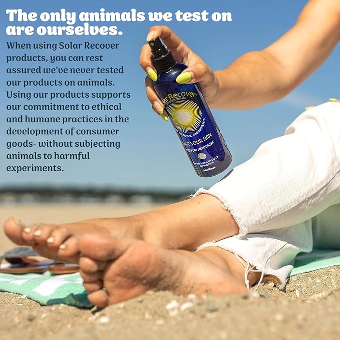 Solar Recover After Sun Moisturizing Spray (12 Ounce) - Hydrating Facial and Body Mist - 2460 Sprays of Sunburn Relief With Vitamin E and Calendula - Lotion Delivered in Water - Made in the USA