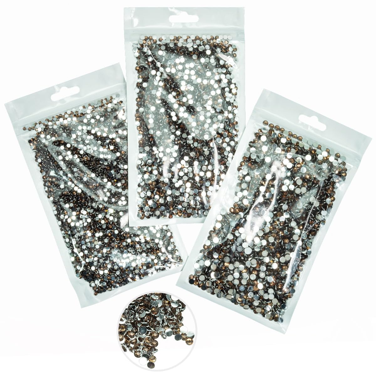 16000PCS Brown Crystal Resin Rhinestones for Crafting Coffee Flatback Stones 3mm 4mm 5mm Non-Hotfix Diamonds Crystals Gems Charms for Nails Face Eyes Makeup Tumblers Bottles DIY Crafts Clothes Shoes