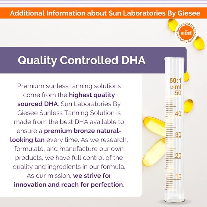 Sun Laboratories By Giesee Dark Sunsation Spray Tan Solution 8 oz - Self Tanning Lotion, Professional Airbrush Tanning Solution, Ultra Dark Bronzing Spray