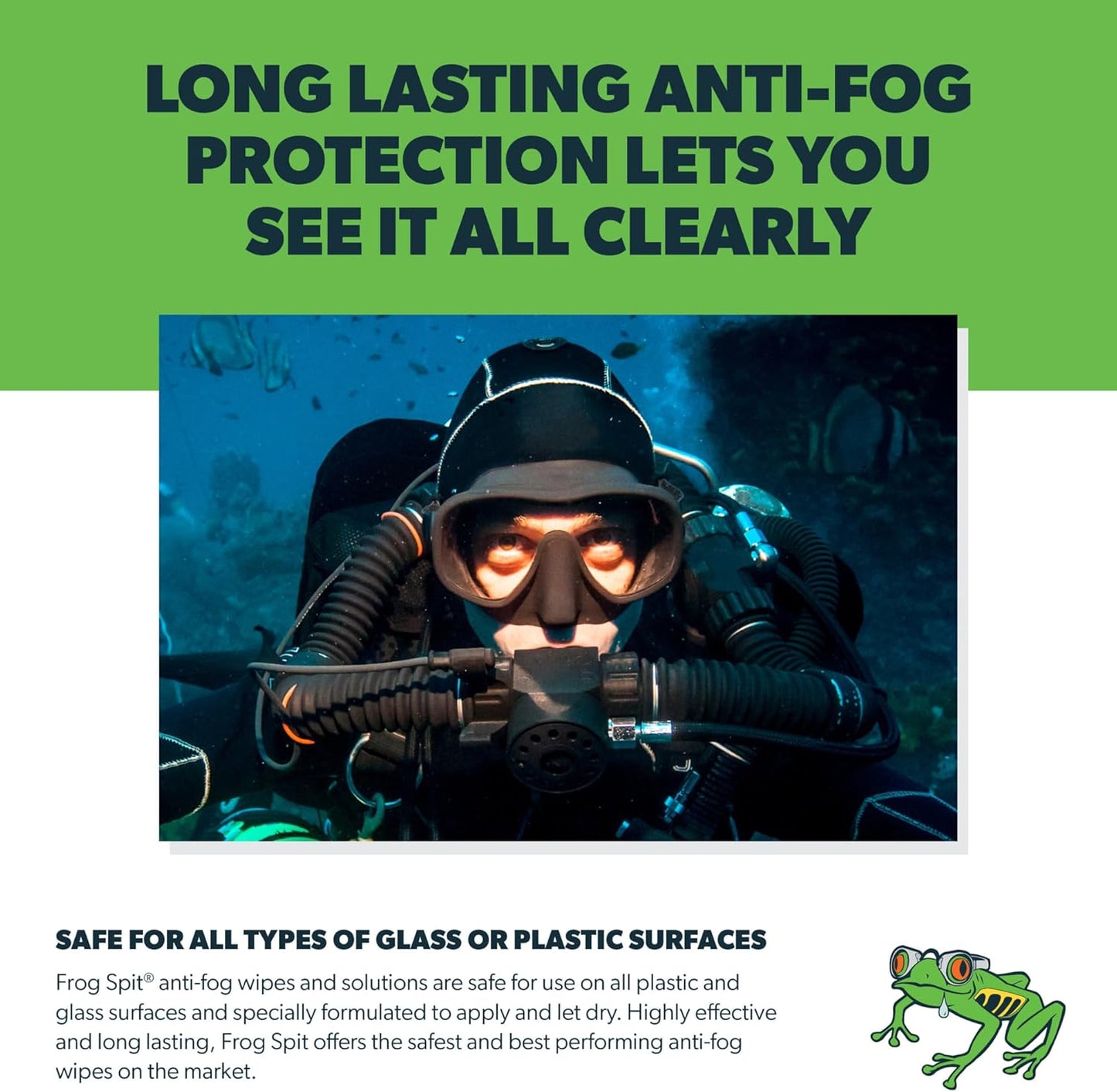 Frog Spit Pre-Moistened Anti-Fog Wipes | 12-Pack | Individually Packaged Travel Anti Fog Wipes for Glasses, Goggles, Face Masks, Helmet Face Shields