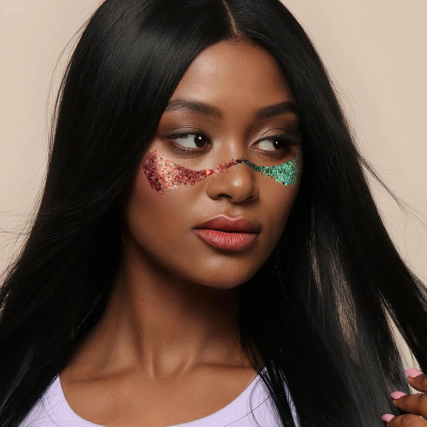 FANDAMEI Face Glitter Face Gems, 40 Colors Glitter Gel Palette with 6 Sheets Self Adhesive Hair Gems, Face Jewels for Women. Face Rhinestones Pearls for Women Kids, Body Hair Glitter