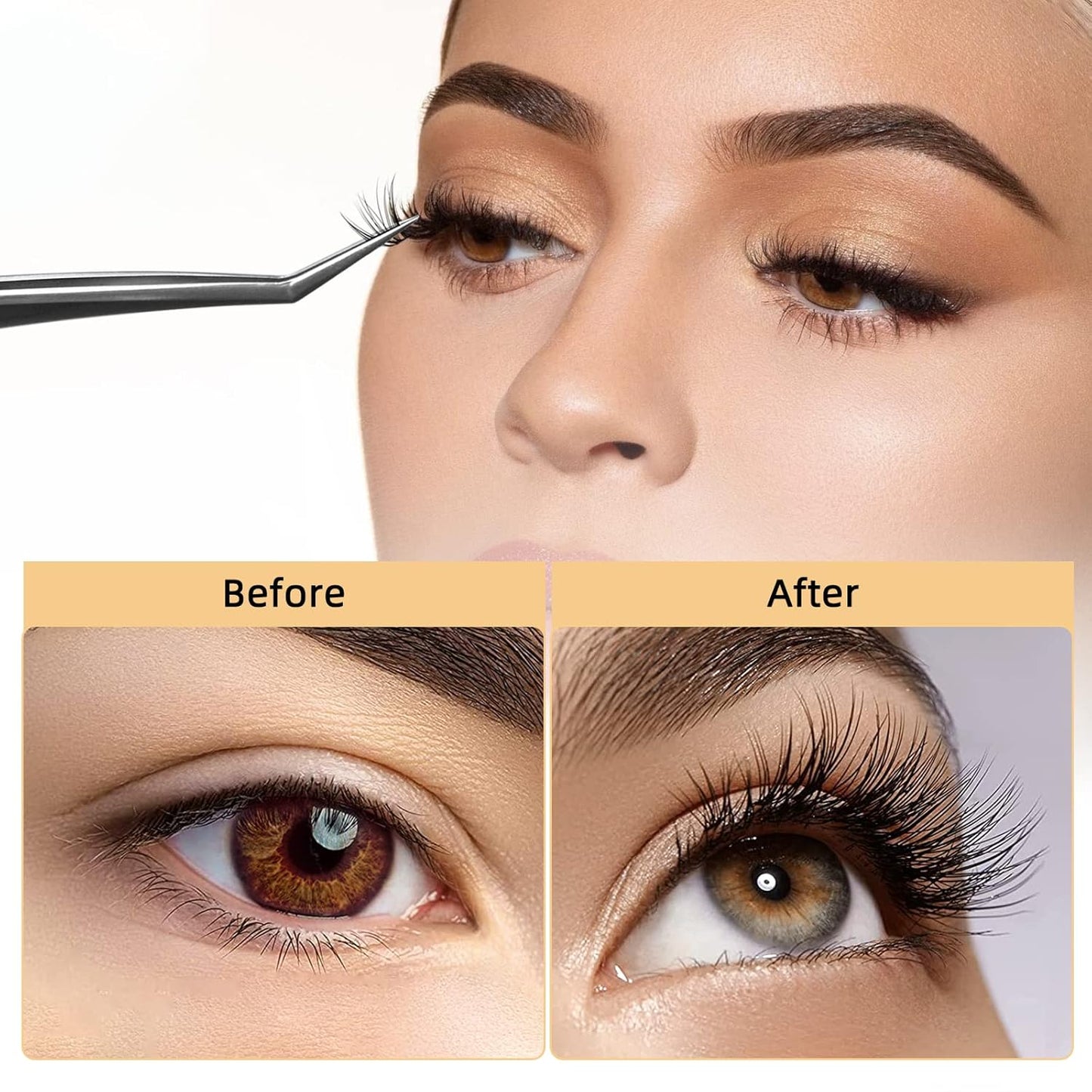 QUEWEL Cluster Lashes 240Pcs Individual Lashes 20D 0.07D Curl 12mm Knot-Free Lash Extensions Clusters Lashes Soft&Natural False Eyelashes Individual DIY Eyelash Extension at Home(20D 0.07D 12)