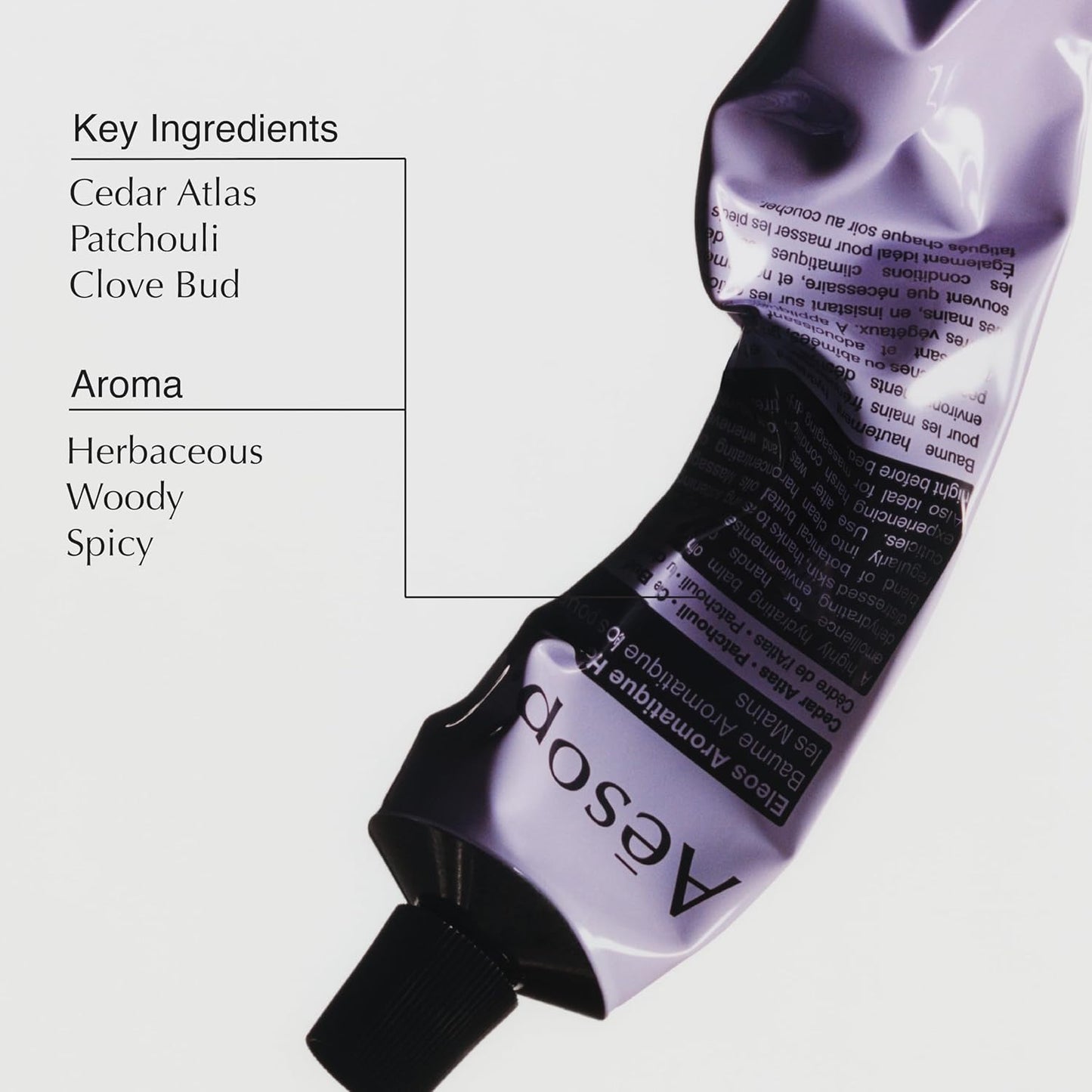 Aesop Eleos Aromatique Travel Size Hand Balm | Shea Butter and Coconut Oil to Nourish Dry, Cracked Hands | Lotion Made with Skin-Calming Essential Oils | 2.4 oz / 75 mL (Pack of 2)