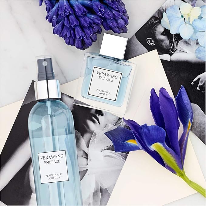 Vera Wang Embrace Body Mist Spray for Women, Green Tea & Pear Blossom, 8 Fluid Oz with Periwinkle and Iris Scent, 8 Ounce Body Mist Spray Passionate