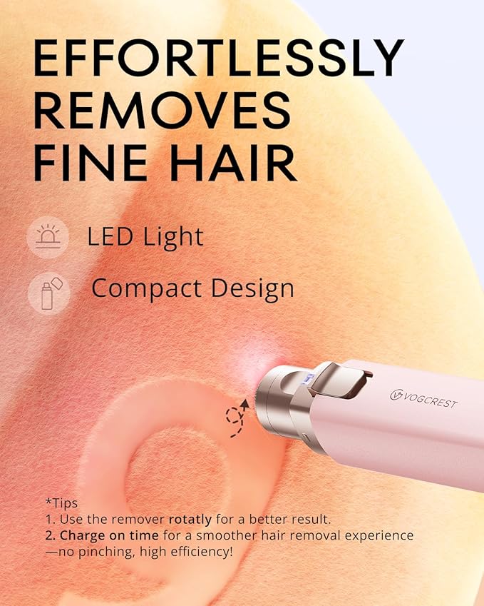 Painless Rechargeable Eyebrow Hair Trimmer: A 2-in-1 Eyebrow Trimmer for women for shaping eyebrows and gently removing unwanted hair from the face chin neck upper lip including peach fuzz