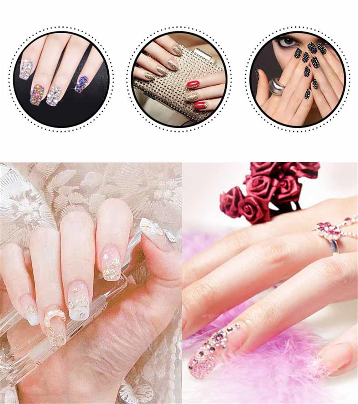 4500 Pcs SS12 3mm AB Flatback Rhinestones for Nails Art Crafts Glitter Round Shine Gems Crystals DIY Clothes Shoes （Purple AB）