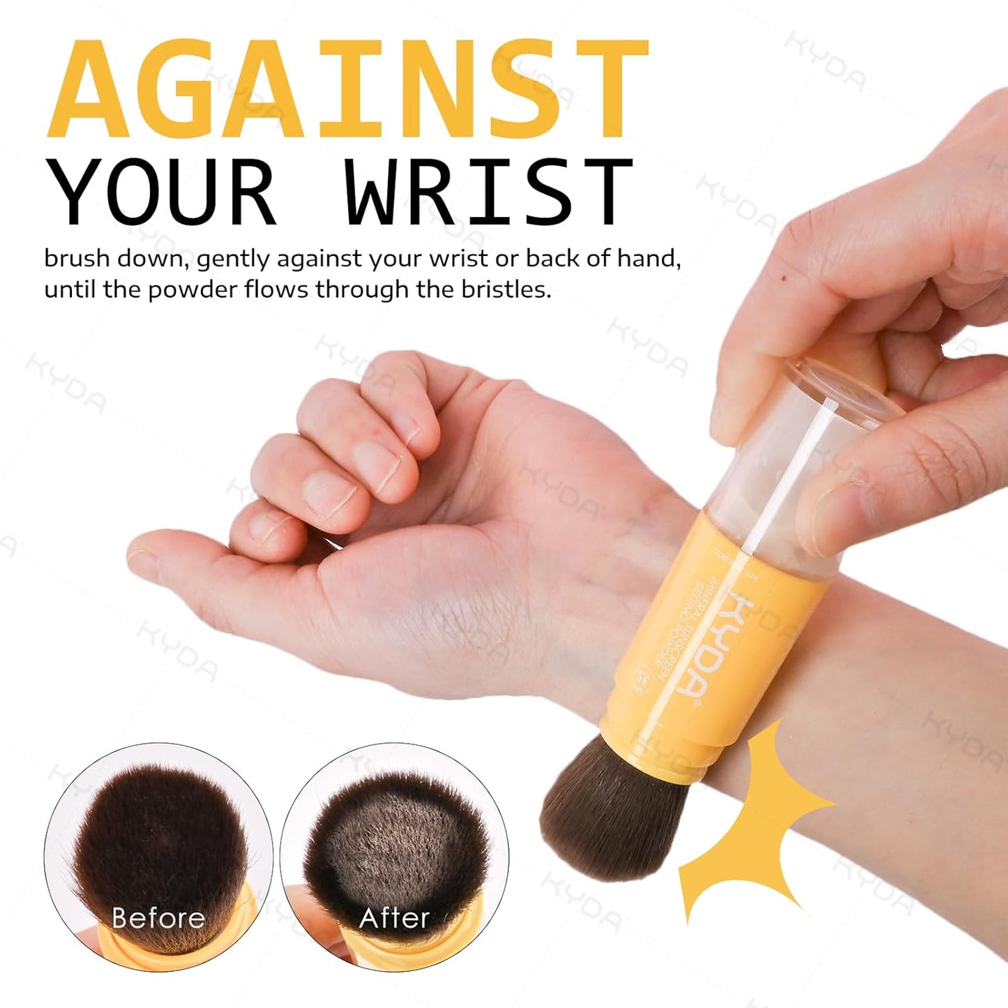 KYDA 2 Pcs Mineral Sunscreen Powder for Face & Scalp, Mineral Scalp Sunscreen SPF 35, Lasting Oil Control Matte Loose Setting Powder, Lightweight Breathable for All Skin Type, Medium