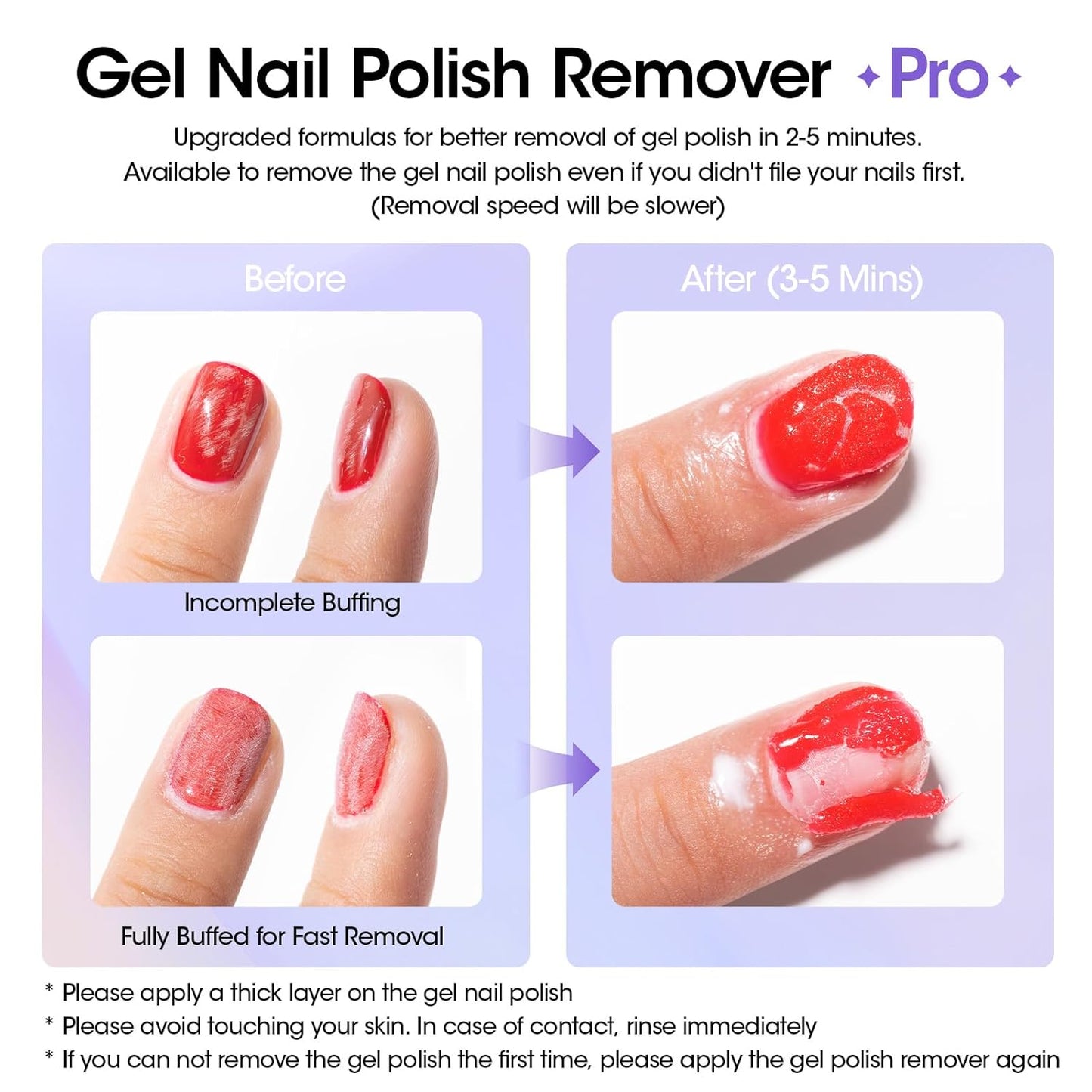 Gellen Gel Nail Polish Remover Kit, Gel Polish Remover for Nails, with Cuticle Oil & Peelable Liquid Latex for Nails, Fast Nail Gel Removal in 2-5 Minutes, No Need Foil, No Soaking or Wrapping