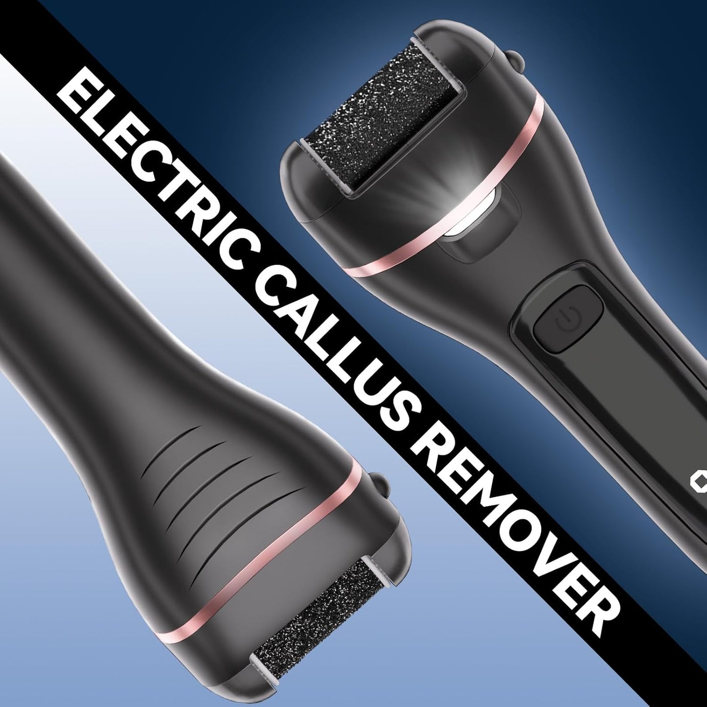 Electric Callus Remover for Feet with 9 Roller Heads 2 Speed Rechargeable Waterproof Professional Pedicure Kit 30 in 1 Foot File Tools Perfect for Dead Hard Cracked Dry Skin