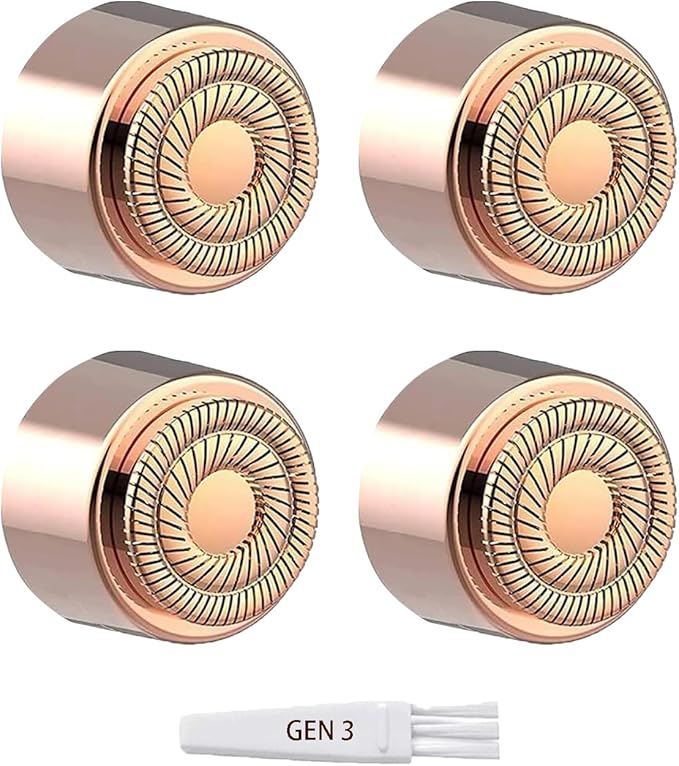 【Generation 3】Facial Hair Remover Replacement Heads for Finishing Touch Flawless Facial Hair Remover, Replacement Blades for Finishing Touch Flawless Gen 3 Hair Removal, 4 Pack