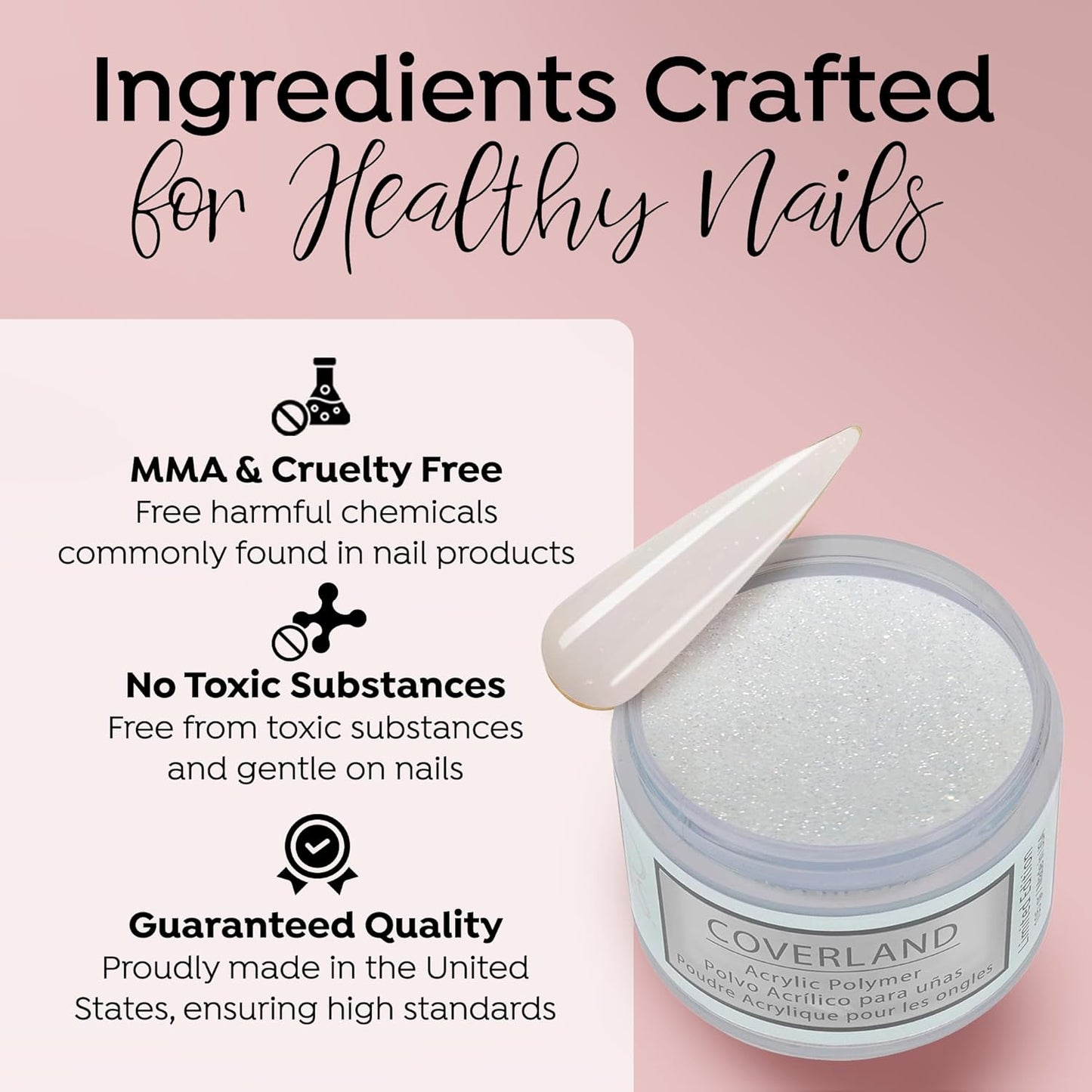 Coverland Acrylic Powder 3.5oz "Snowflakes" - Limited Edition