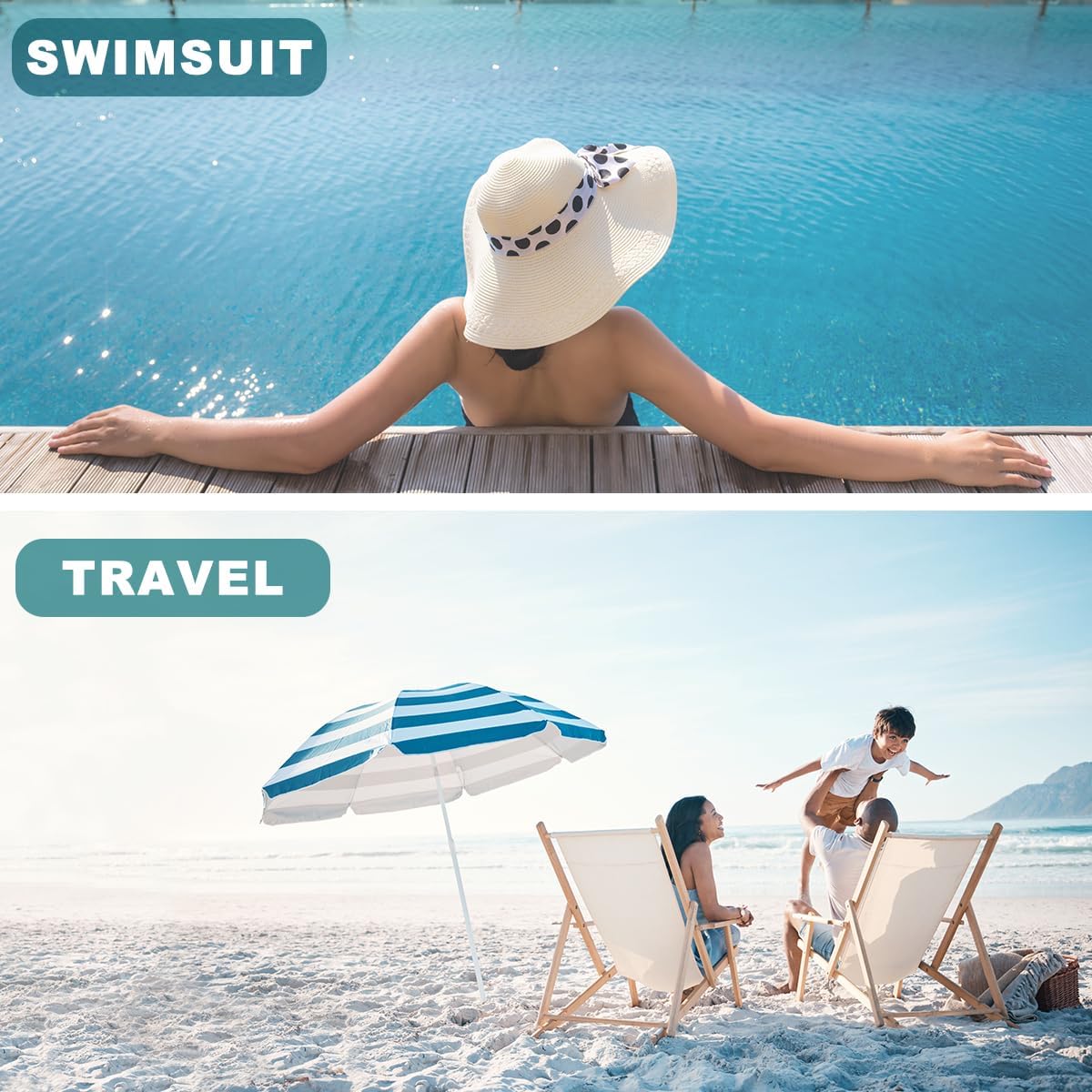 2Pcs Elephant Wet Bag 12x10 Inch, Exotic Elephants Waterproof Travel Laundry Bags, Washable Reusable Wet Dry Bag for Swimsuit Beach Diapers Dirty Yoga Gym Clothes, Elephant Gifts for Women Friend