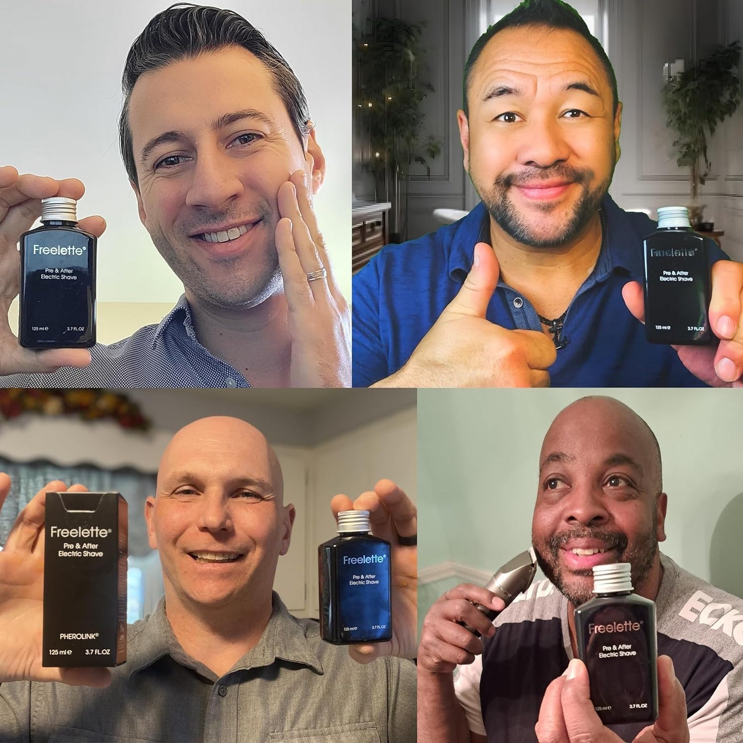 Pre Electric Shave After Shave Lotion Cream - Best For Close Shave - Smooth Irritation-Free Shaving - Shooting and Mousturising Formula Balm. Pherolink 3.76 Ounce (Pack of 1), LEMONGRASS