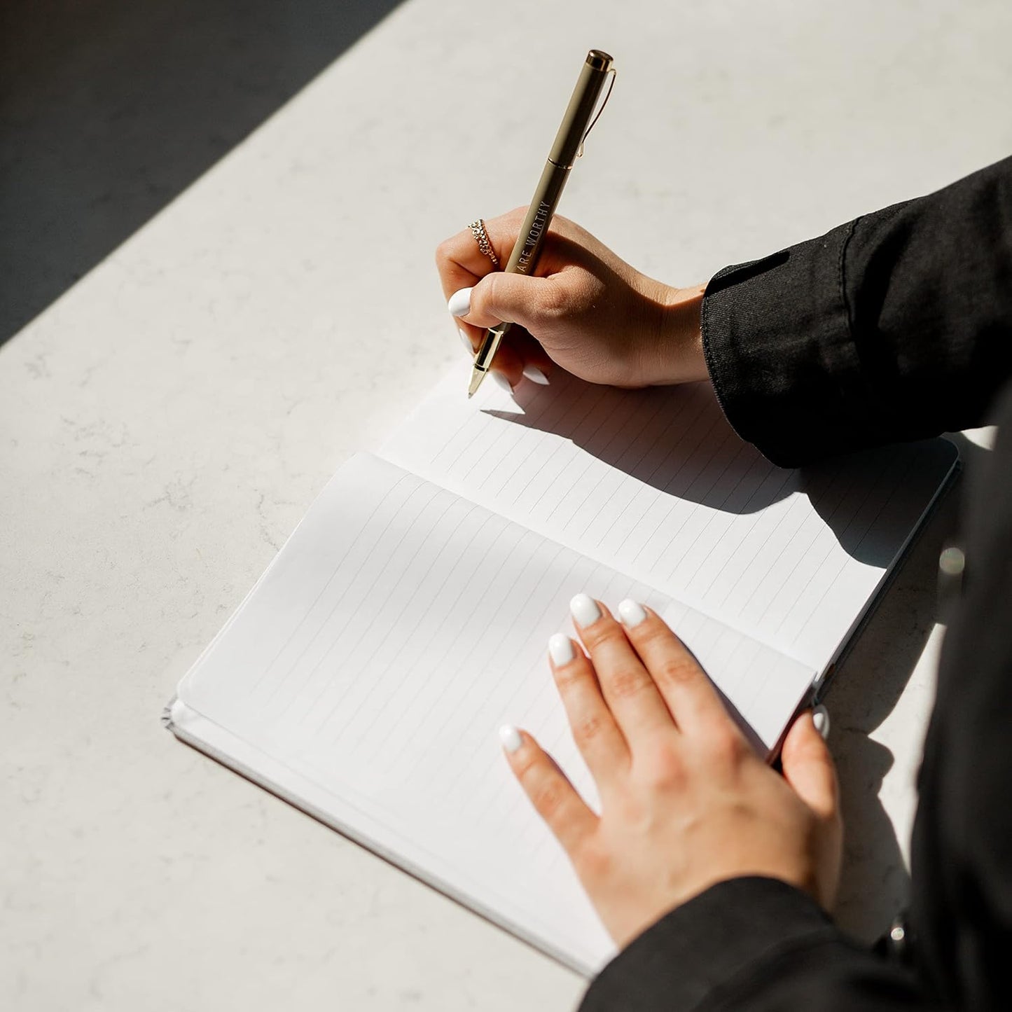 Sweet Water Decor Cute Motivational Lined Composition Notebook for Women, 100 Ruled Pages for Writing, Diary with Fabric Inspirational Cover (For I Know The Plans I Have For You)