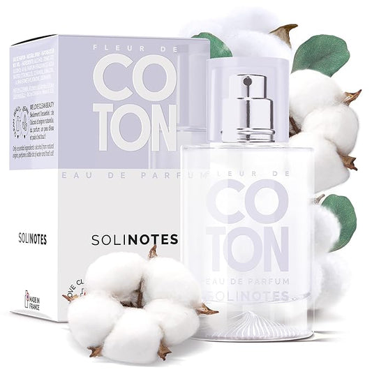 SOLINOTES Cotton Flower Perfume for Women - Eau De Parfum | Delicate Floral and Soothing Scent - Made in France - Vegan - 1.7 fl.oz