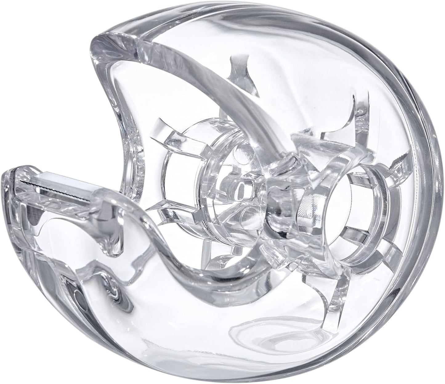 Amazing Abby - Tania - Acrylic Tape Dispenser, Plastic Label Roll Holder, Clear Sticker Organizer, Perfect Office Desktop Storage Solution for Tapes, Labels, Stickers, and More