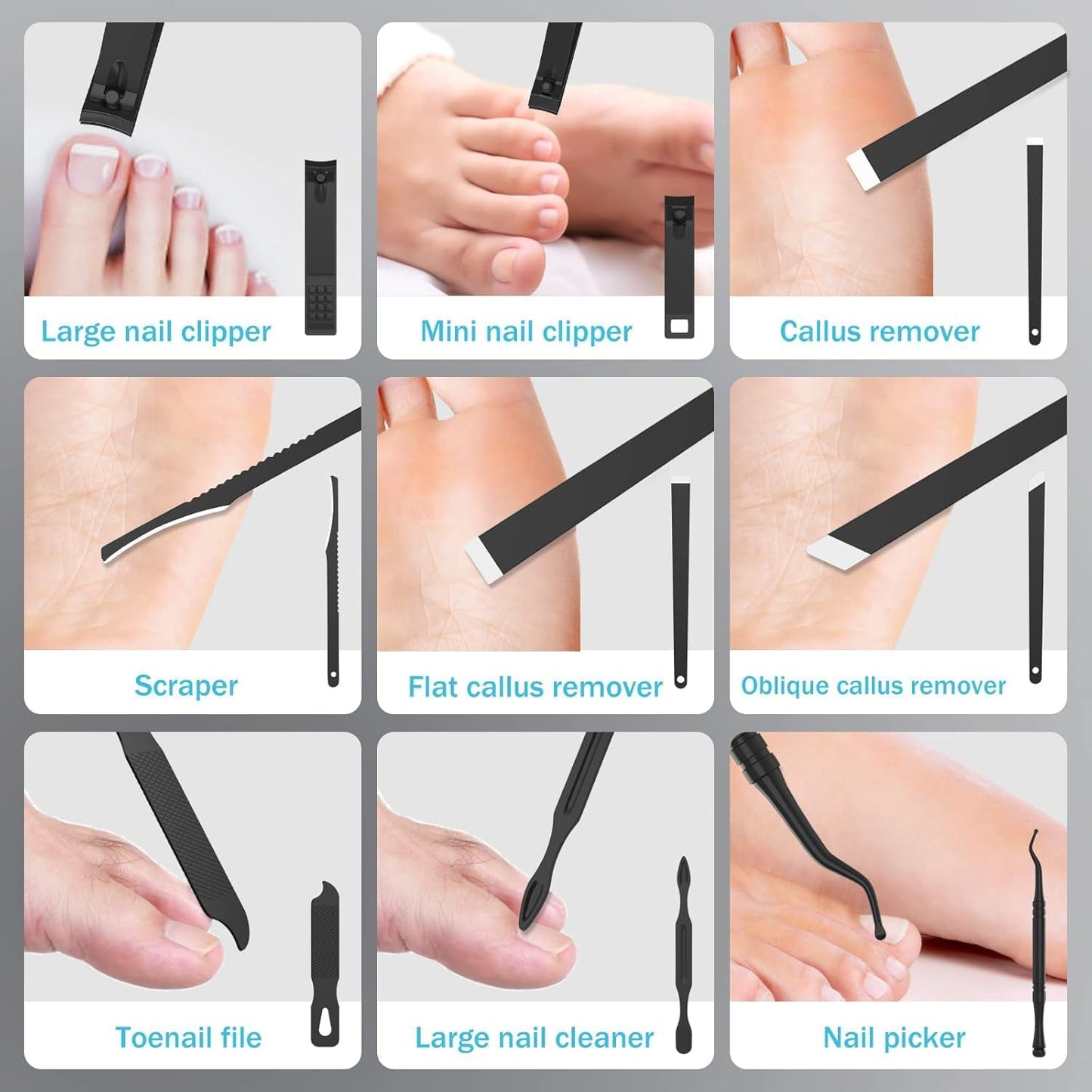 Professional Manicure Pedicure Set,Nail Clipper Kit, Nail Clippers Set, Nail Tools with Luxurious Travel Case,31PCS(RED)