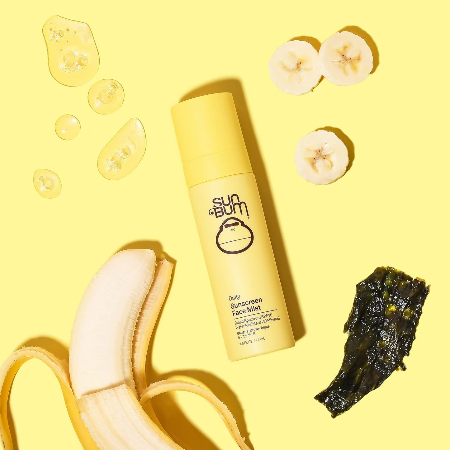 Sun Bum Skin Care SPF 30 Daily Sunscreen Mist - Vegan and Hawaii 104 Act Compliant (Made without Octinoxate & Oxybenzone) - Broad Spectrum UVA/UVB Facial Sunscreen Spray with Vitamin E - 2.5 oz