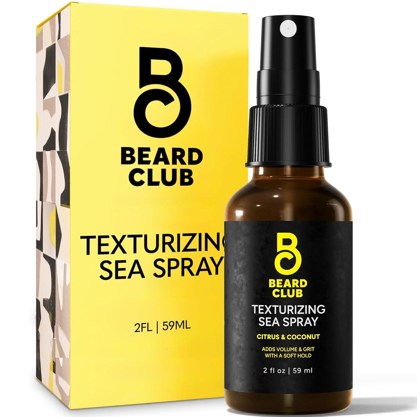 Beard Club Sea Salt Texture Spray for Men & Women - Thickening, Volumizing, Curl-Defining for All Hair Types - Paraben, Sulfate, Alcohol-Free