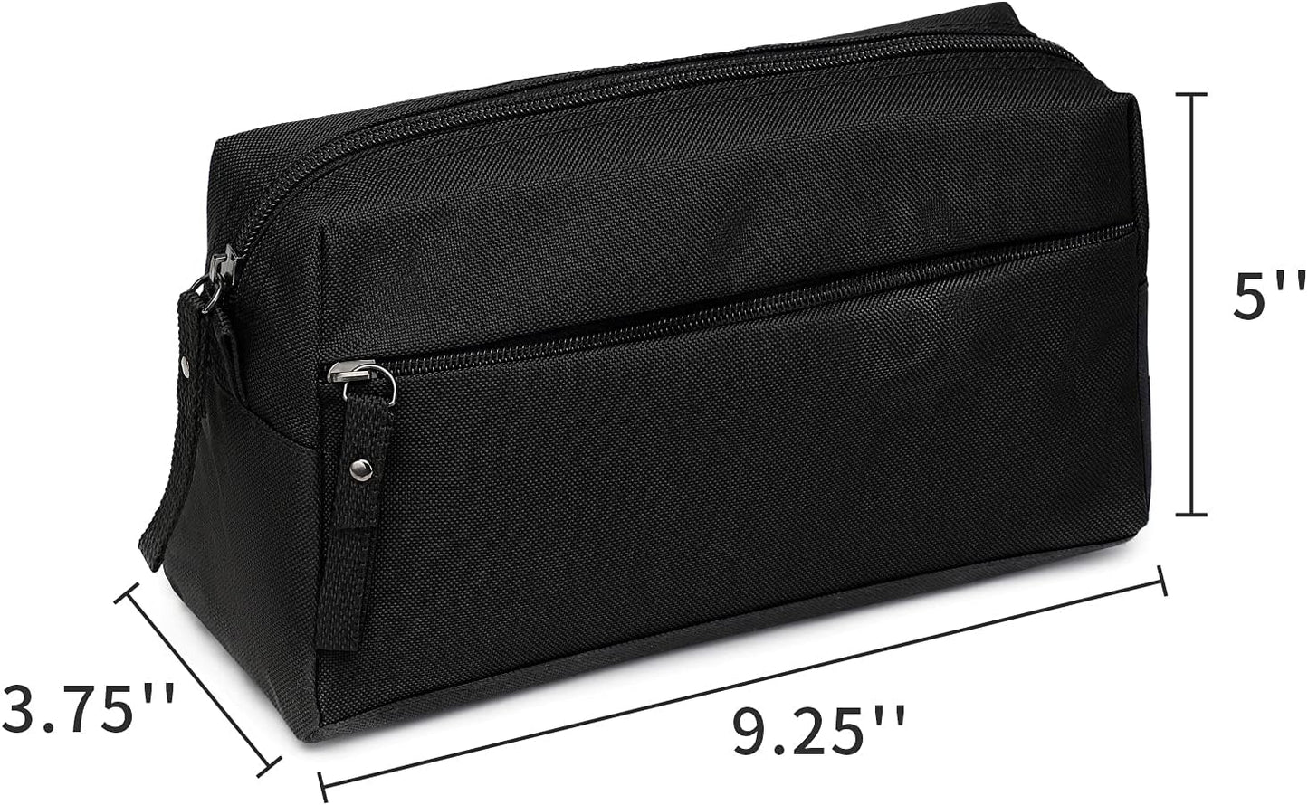 BuyAgain Toiletry Bag, Toiletry Travel Bathroom Bag Waterproof Cosmetic Make up Pouch Dopp Kit For Men or Women, Black