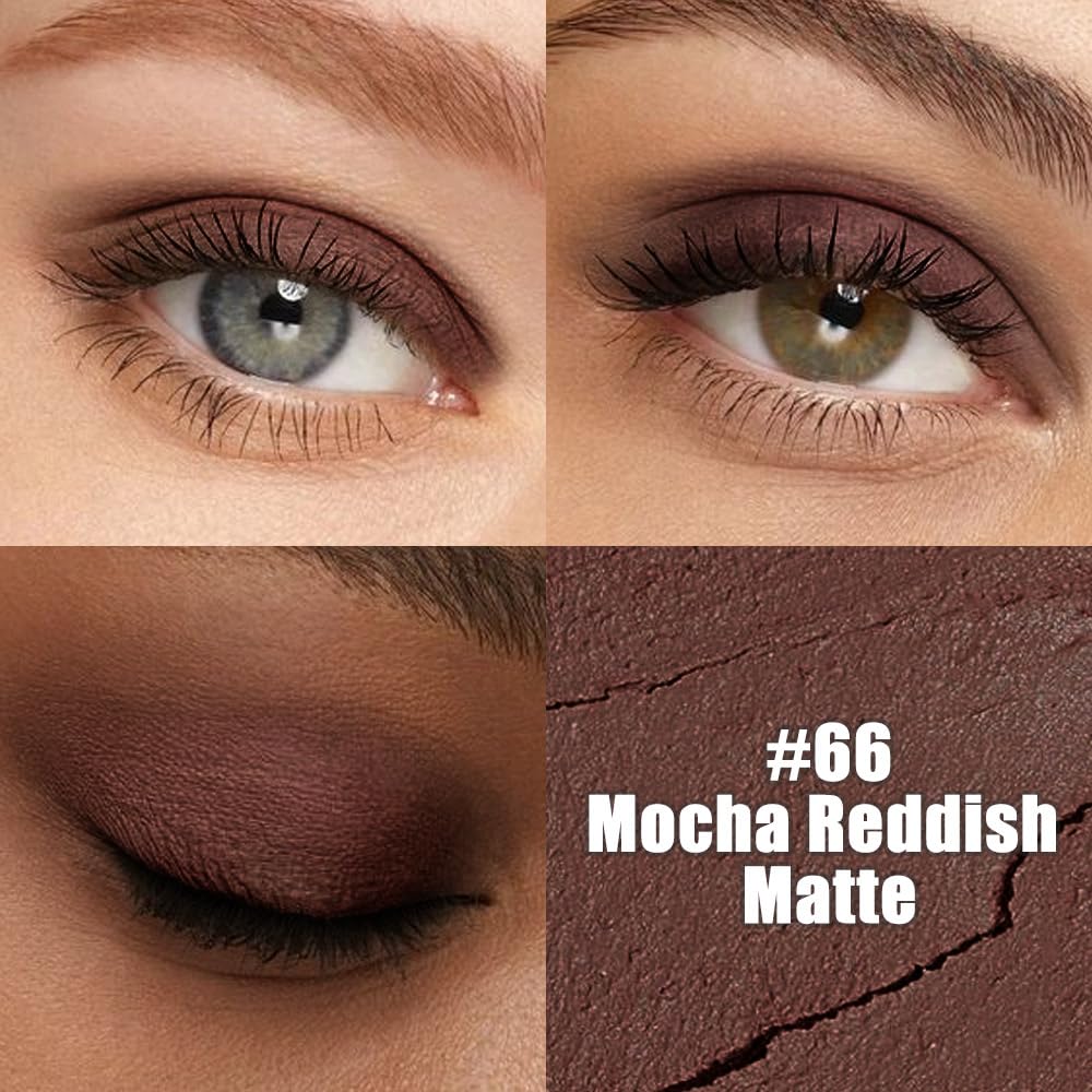 Chocolate Matte Cream Eye Shadow Stick Makeup for Women, Chocolate Matte Eyeliner Pencil Eyeshadow Brightener Stick for Eyes, Waterproof Eyeshadow Applicator Blendable sombras para ojos 66#
