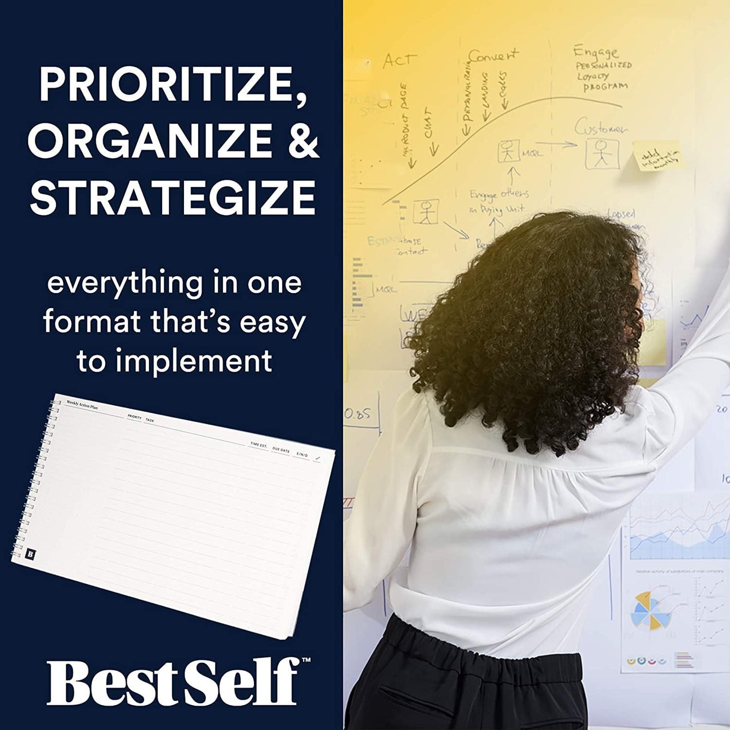 BestSelf Co. Task Planner: 1 Year of Tear-Off Sheets for Optimal Week Planning with Daily To-Do List & Planner