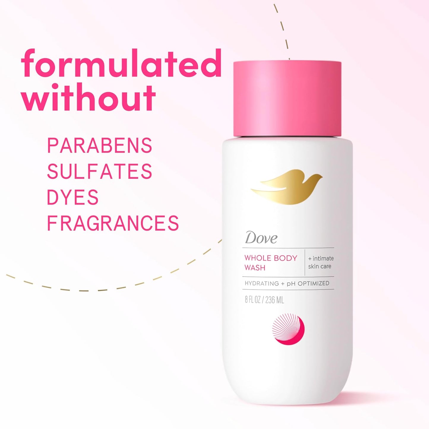 Dove Whole Body Intimate Wash for Women, pH Optimized & Gynecologist-Tested for Sensitive Skin 8 oz