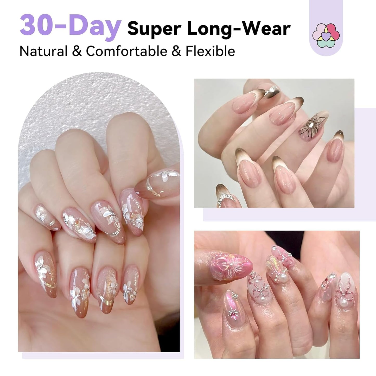 SAVILAND Pro Gel Nail Kit with Drill: Short Almond Tips 12 Sizes Gel Nail X Kit 500 PCS Strong Nail Glue U V Nail Lamp for Nail Extension Salon DIY Home Gift for Women