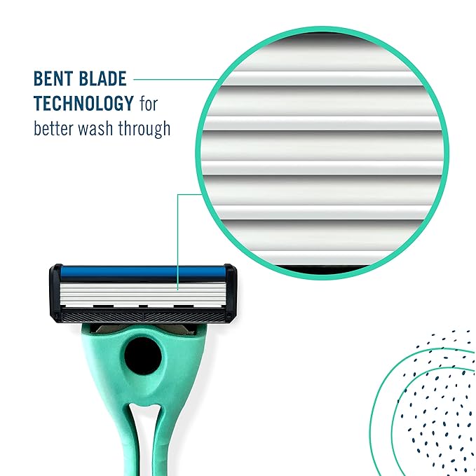 Preserve Shave 5 Five Blade Refillable Razor, Made from Recycled Materials, Sunshine Yellow