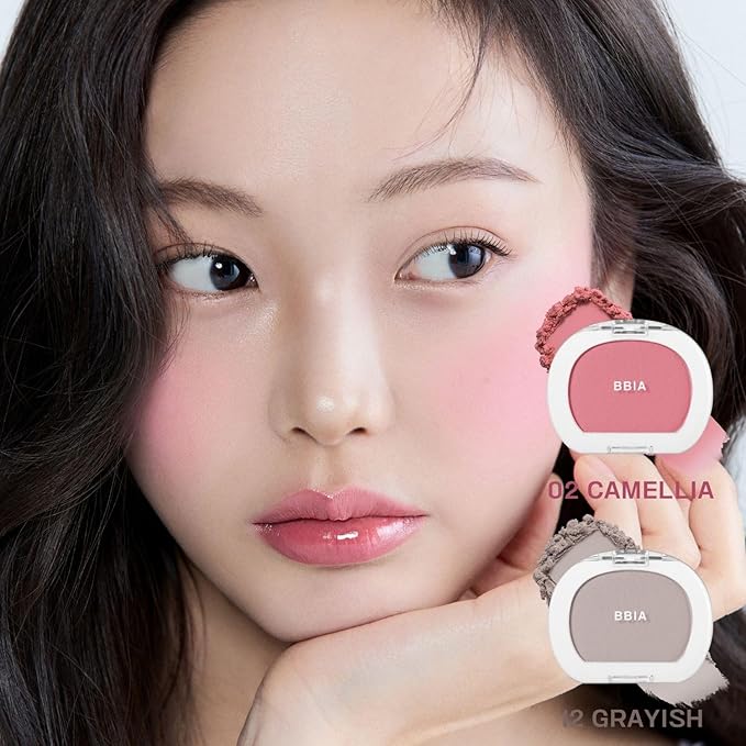 BBIA Last Blush NEW 15 Colors - Cheek Blush Shaping Shading Contour & Highlight Long-Lasting Matte Finish Natural Shades Buildable & Blendable Daily Korean Face Makeup (01 FORGET ME NOT, Pack of 1)