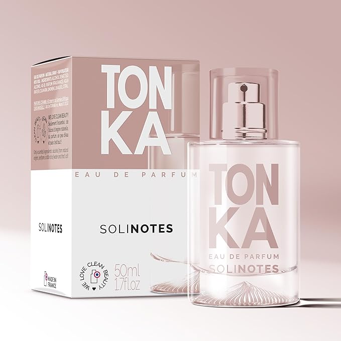 Solinotes Tonka Perfume for Women & Men, 1.7 Fl Oz/ 50 ML Eau De Parfum, Delicate Floral and Soothing Scent with Premium Ingredients - Clean Perfume, Cruelty Free, Vegan, Made in France